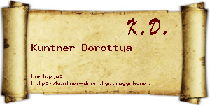 Kuntner Dorottya névjegykártya